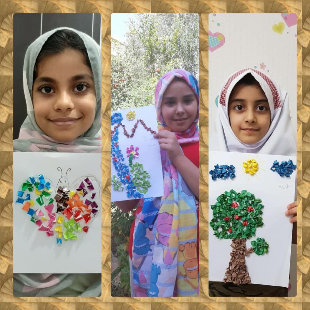 کولاژ و نقاشی های دانش آموزان